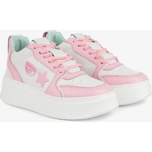 Chiara Ferragni Beyaz - Pembe Kadın Deri Sneaker Cf3217_072