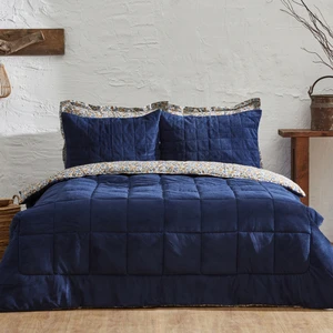 Karaca Home Celina Çift Kişilik Uyku Seti – %100 Pamuk-Polyester, 195x215 cm, Klasik Lacivert Desen, Günlük Konfor