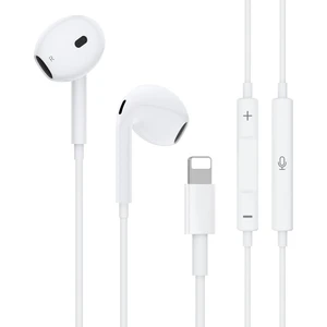 Coverzone Tak Çalıştır Lightning Uçlu Mikrofonlu Kulaklık iPhone 13 Serisine Kadar Destek iPhone 11 ve 12 Uyumlu Lightning Earpods Kulaklık