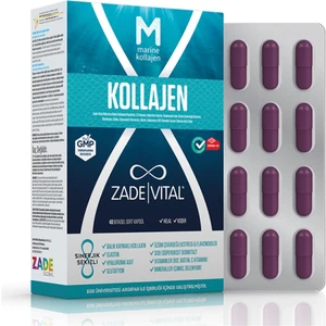 Zade Vital Marine Collagen + Hyaluronic Acid Bitkisel Sert 40'lı Kapsül