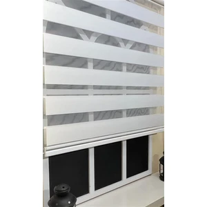 Zebra Stor Sert Plastik Kasalı Beyaz Perde STB 400V01-PD