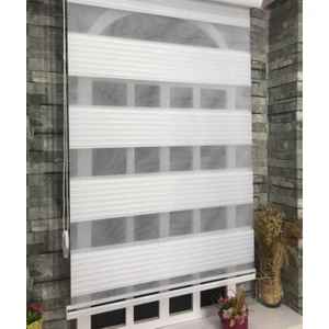 Pliseli Stor Zebra Perde Beyaz STB480-D