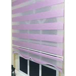Zebra Stor Perde Organze Lila Etek Dilimli STB903