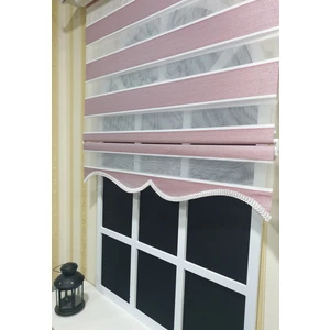 Zebra Stor Perde Kırmızı Mikro Plise Etek Dilimli STB1906 V 01