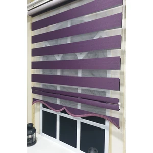 Zebra Stor Perde Mor Etek Dilimli  STB 400 V18