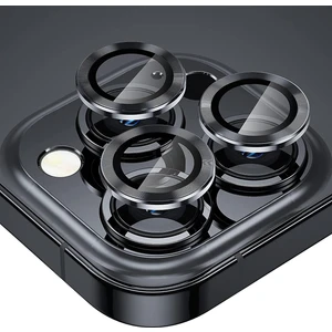 BufaloGlass iPhone 15 Pro/Max Black Premium Siyah Lens Koruyucu/ Mineral Camera Protector