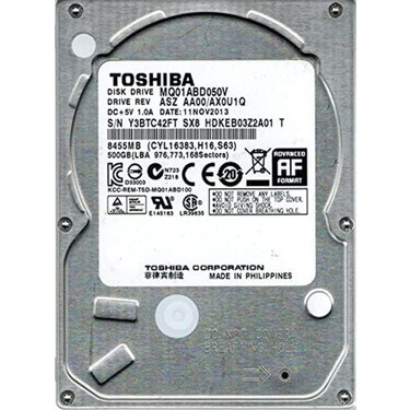 Toshiba 500GB 5400RPM Sata 3.0 8Mb 2.5 Notebook Disk Fiyatı