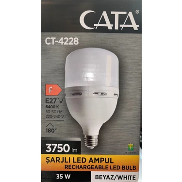 Cata CT-4228 Şarjlı LED Ampul 35W Beyaz E27