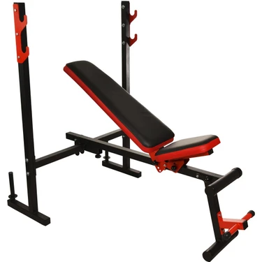 House Fitness HF800 Kırmızı Katlanabilir ve Ayarlanabilir Bench Press