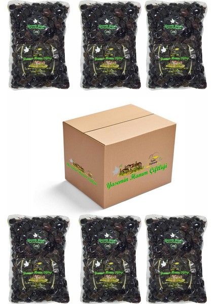 Gemlik Tipi Doğal Siyah Zeytin 6 x 1000 gr