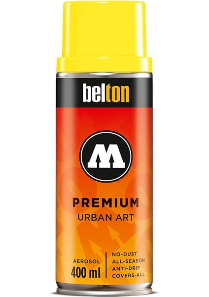 Belton Premium Sprey Boya 400ML N:004 Signal Yellow