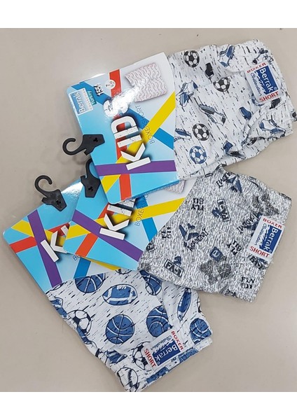 1554 Erkek Çocuk Desenli Boxer Şort 6 Adet fiyatları