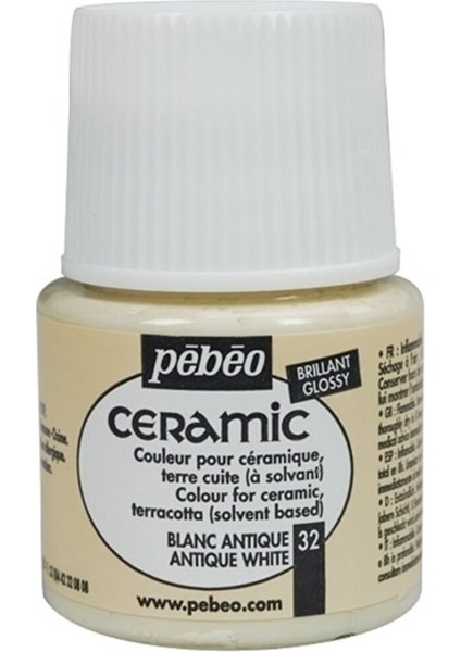 Ceramic 32 Antique White Seramik Boyası 45 ml