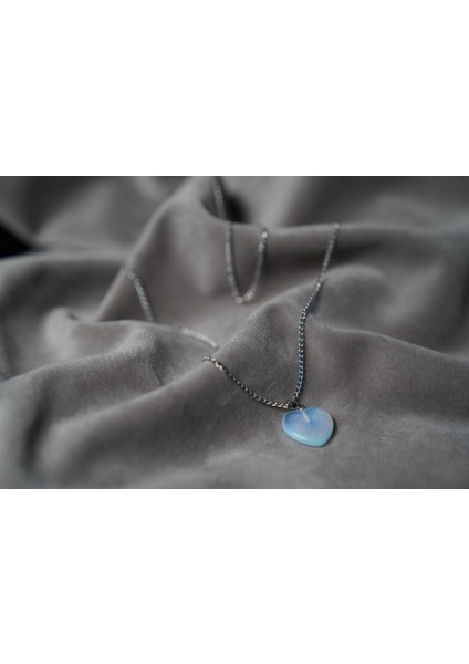 Sertifikalı Kalp Kesim Doğal Taş Kolye fiyatları