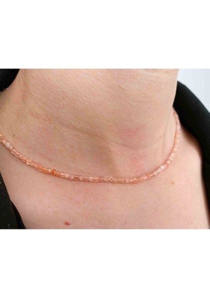 Sertifikalı Güneş Taşı Kolye 2*2 mm Faset Kesim fiyatları