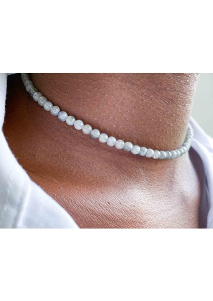 Sertifikalı Labradorit Taşı Doğaltaş Kolye 4 mm fiyatları