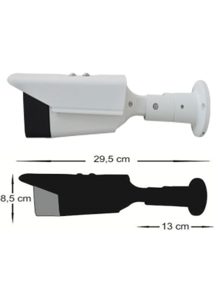 2 Kameralı Araç, Yüz ve Insan Tanımalı Hareket Algılayan 5 Mp Lens 4 Array LED Metal Kasa Güvenlik Kamerası Seti_bs 204