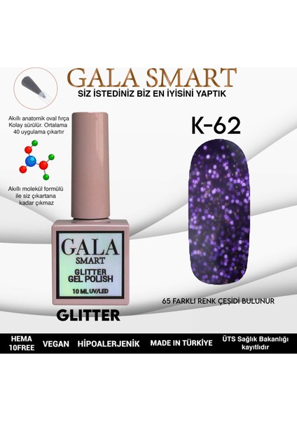 Glıtter Kalıcı Oje 10 Mle K62