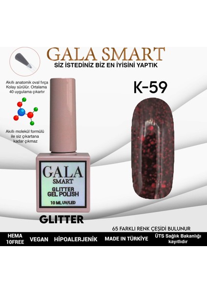 Glıtter Kalıcı Oje 10 Mle K59