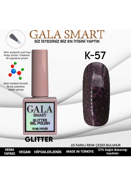 Glıtter Kalıcı Oje 10 Mle K57