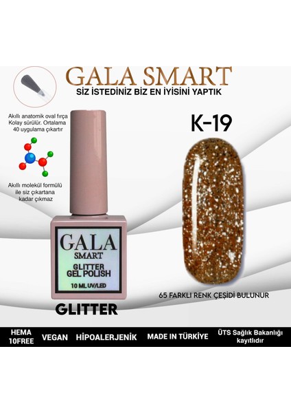 Glıtter Kalıcı Oje 10 Mle K19
