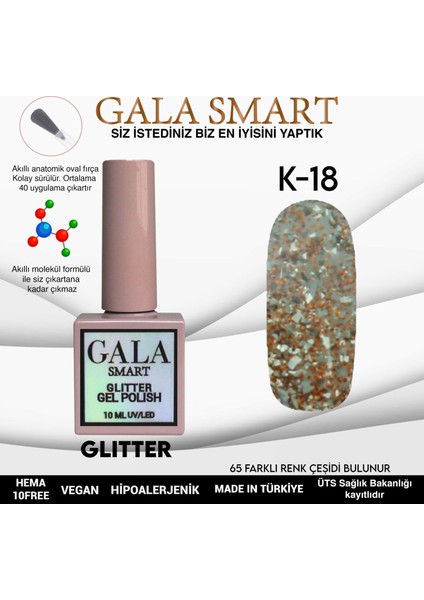 Glıtter Kalıcı Oje 10 Mle K18