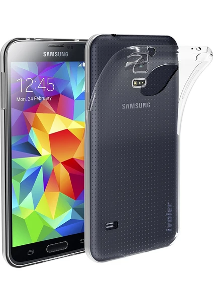 Samsung Galaxy S5 Kamera Korumalı Süper Silikon Kılıf Ekran Koruyucu