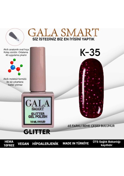 Glıtter Kalıcı Oje 10 Mle K35