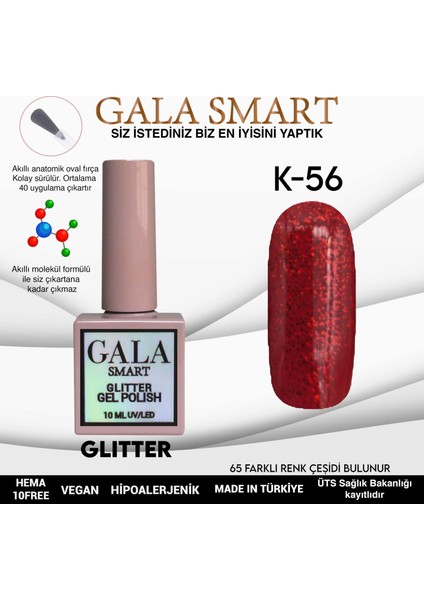 Glıtter Kalıcı Oje 10 Mle K56