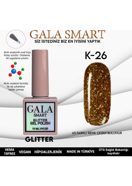 Glıtter Kalıcı Oje 10 Mle K26