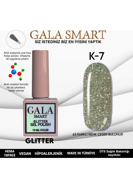 Glitter Kalıcı Oje 10 ml K-07