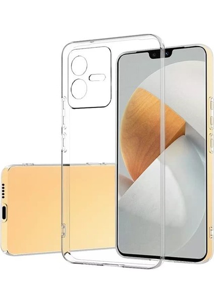 Vivo Y22 Kamera Korumalı Süper Silikon Kılıf Ekran Koruyucu