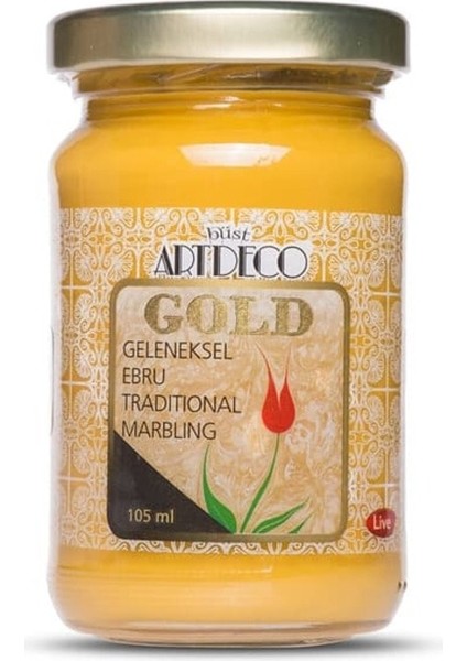 Gold Geleneksel Ebru Boyası 105ML - 165 Oksit Sarı