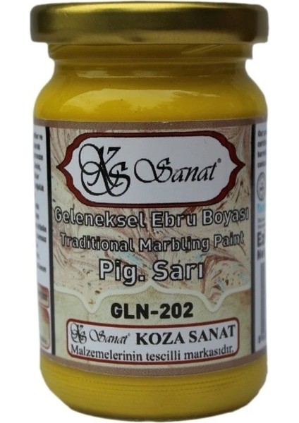 Geleneksel Ebru Boyası 105CC GLN-202 Pigment Sarı