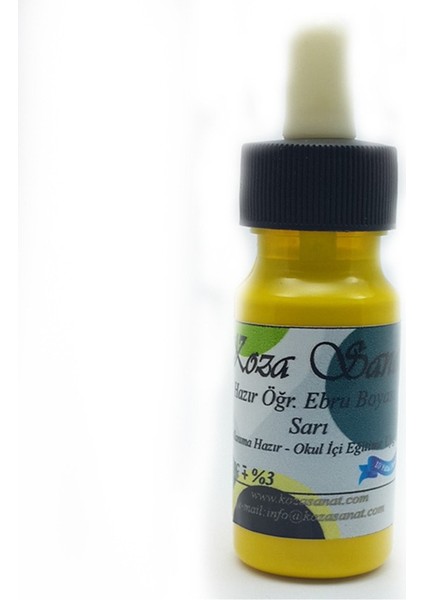 Hazır Ebru Boyası Damlalıklı Açık Sarı