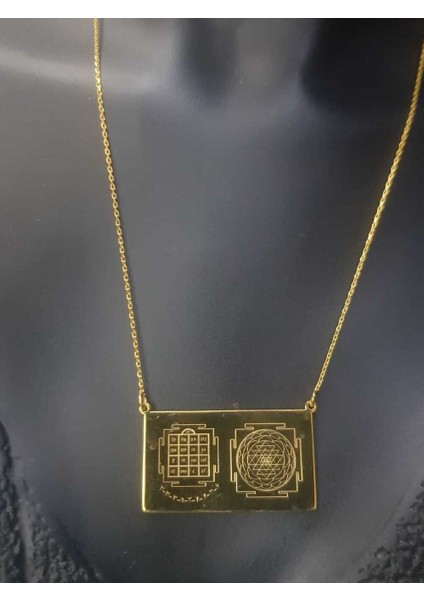 Unisex Çift Yönlü Vashikaran&kuber Yantra Gümüş Kolye