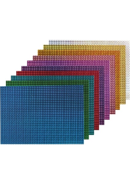 Metalik Renkli Karton 50 x 70 cm Mor 10'lu Poşet