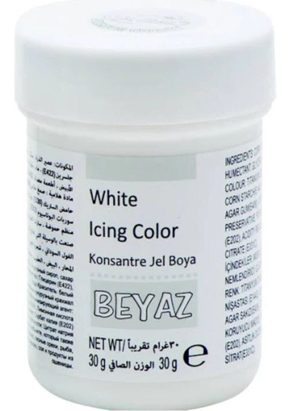 Beyaz Jel Gıda Boyası 30 gr