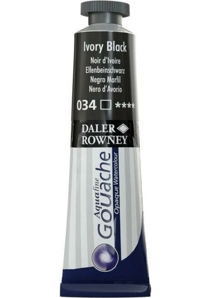 Aquafine Guaj Boya Tüp 15 ml 034 Ivory Black