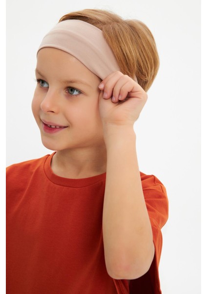 Sütlü Kahve Erkek Pamuklu Penye Kaymaz Terletmez Esnek Saç Bandı