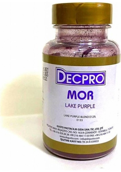 Yağ Bazlı Toz Çikolata Boyası Mor 25 gr