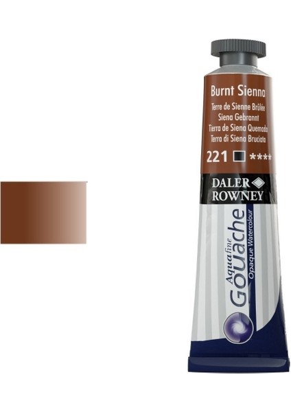 Aquafine Guaj Boya Tüp 15 ml 221 Burnt Sienna