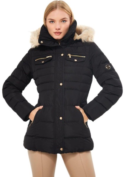 Kadın Büyük Beden Spor Kapüşonlu Mont M5303 BGL-ST03228 fiyatları