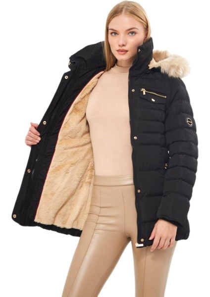 Kadın Büyük Beden Spor Kapüşonlu Mont M5303 BGL-ST03228 fırsatları