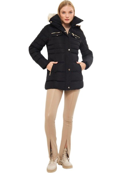 Kadın Büyük Beden Spor Kapüşonlu Mont M5303 BGL-ST03228 indirimleri