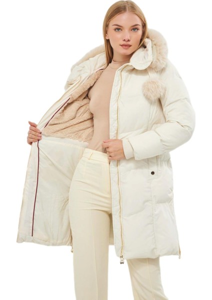 Kadın Spor Kapüşonlu Mont M5304 BGL-ST03222