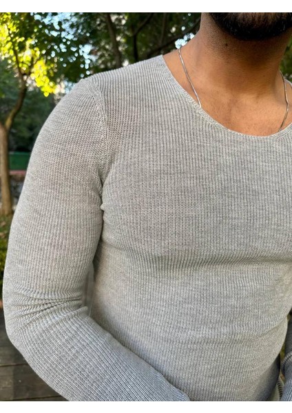 Kazak Örme Tüylenmez Naturel Pamuk Kazak Slim Fit Triko Dar Kesim Body Kazak fiyatları
