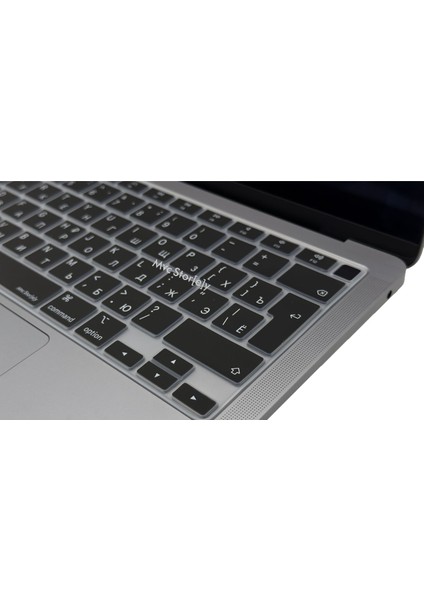 Macbook Air M1 Klavye Kılıfı 13 inç Rusça Harf Baskılı A2179 A2337 ile Uyumlu