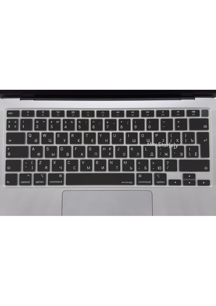Macbook Air M1 Klavye Kılıfı 13 inç Rusça Harf Baskılı A2179 A2337 ile Uyumlu