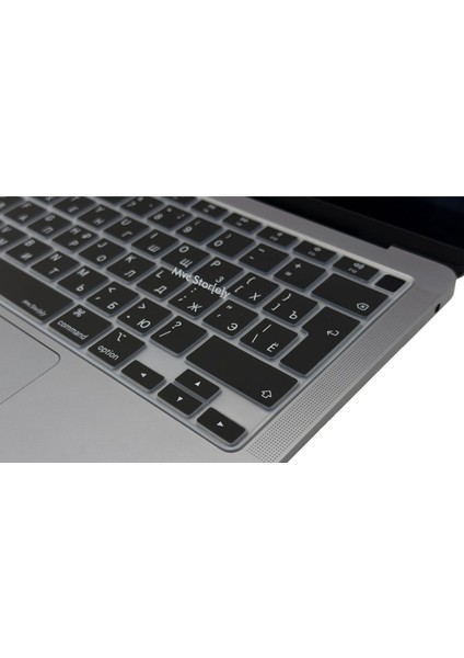 Macbook Air M1 Klavye Kılıfı 13 inç Rusça Harf Baskılı A2179 A2337 ile Uyumlu